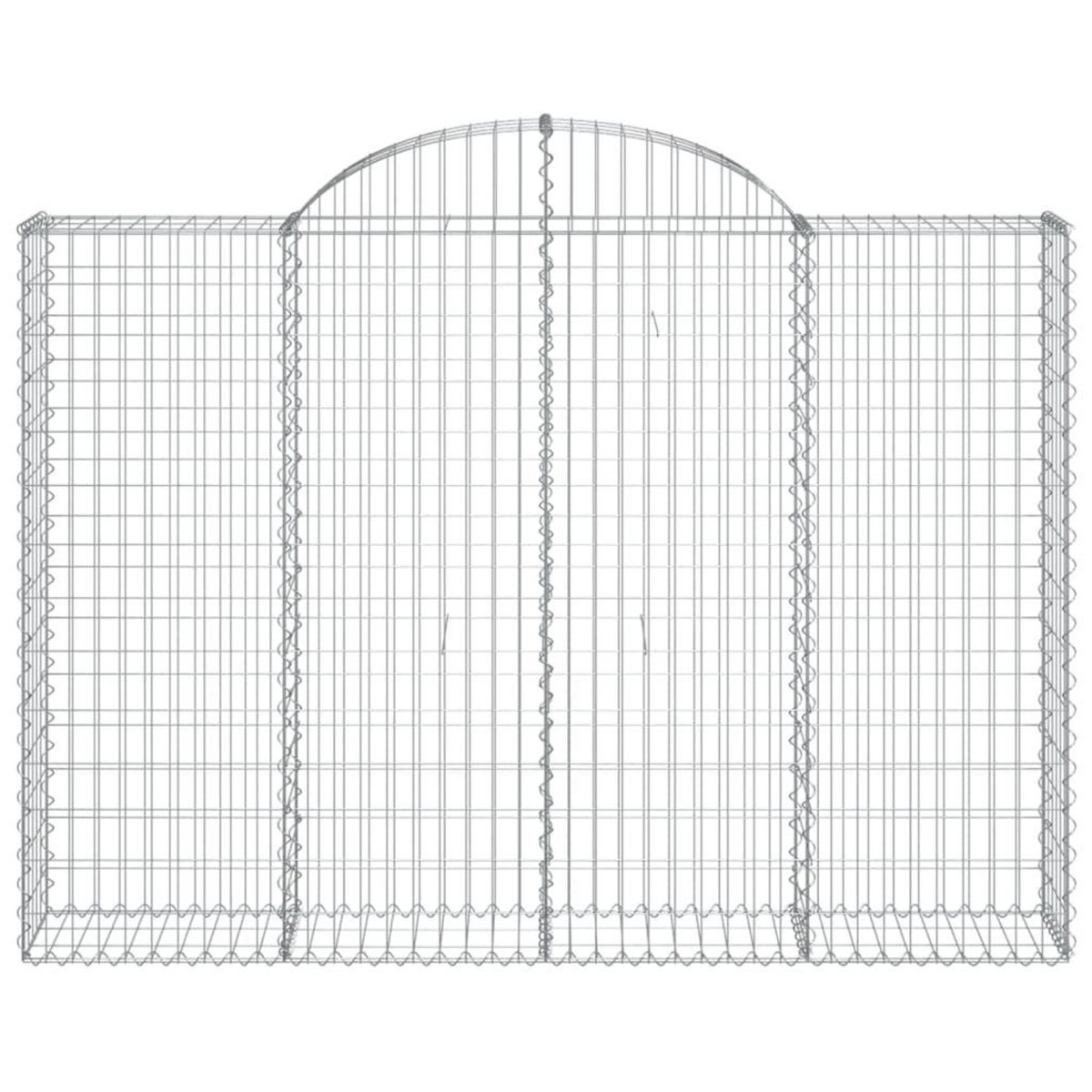 VIDAXL Paniers a gabions arques 6 pcs 200x30x140/160 cm Fer galvanise