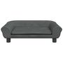 Voir la diapositive 3 : VIDAXL Lit pour chien gris fonce 70x48x22 cm velours