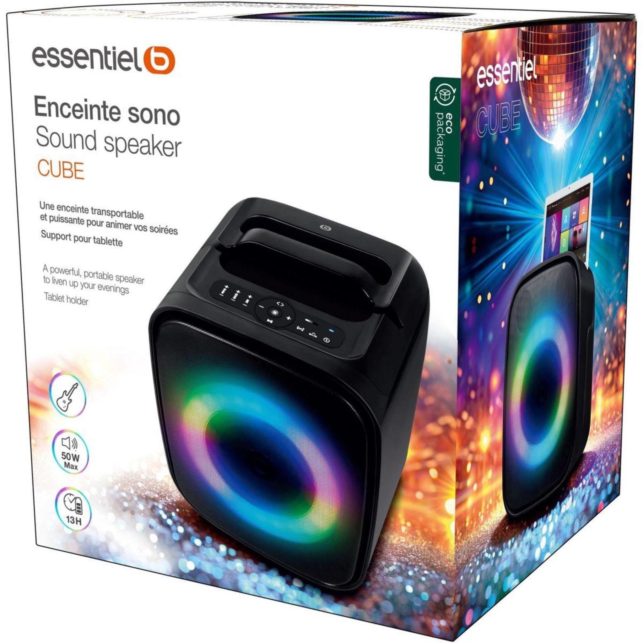 Voir la diapositive 5 : ESSENTIEL B Enceinte sono Cube