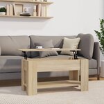 VIDAXL Table basse chene sonoma 101x49x52 cm bois d'ingenierie