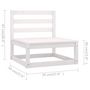 Voir la diapositive 6 : VIDAXL Salon de jardin 7 pcs avec coussins blanc bois de pin massif