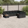 Voir la diapositive 1 : VIDAXL Salon de jardin 10 pcs avec coussins noir resine tressee