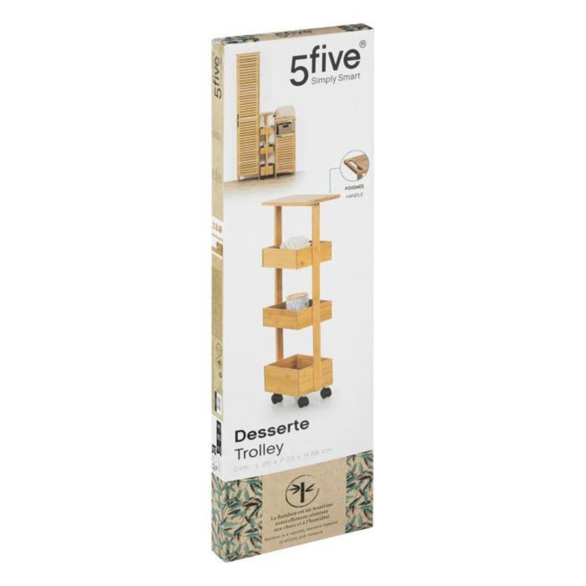 FIVE Desserte de Salle de Bain  Bea  85cm Naturel