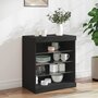Voir la diapositive 1 : VIDAXL Buffet avec lumieres LED noir 60,5x37x67 cm