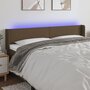 Voir la diapositive 1 : VIDAXL Tete de lit a LED Marron fonce 163x16x78/88 cm Tissu