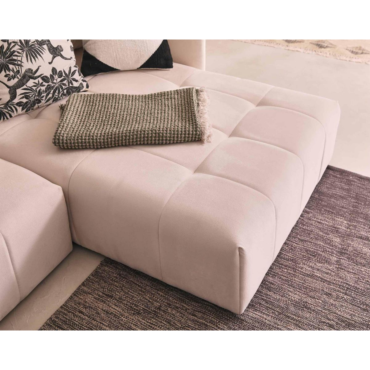 BEST MOBILIER Petra - canapé d'angle réversible - convertible avec coffre - 4 places - en velours