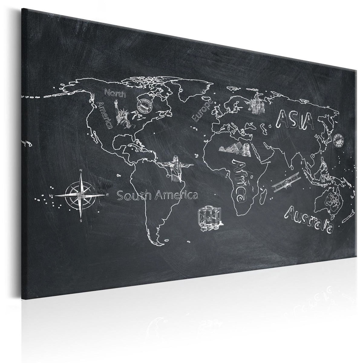 Paris Prix Tableau  World Map : Travel Broadens the Mind