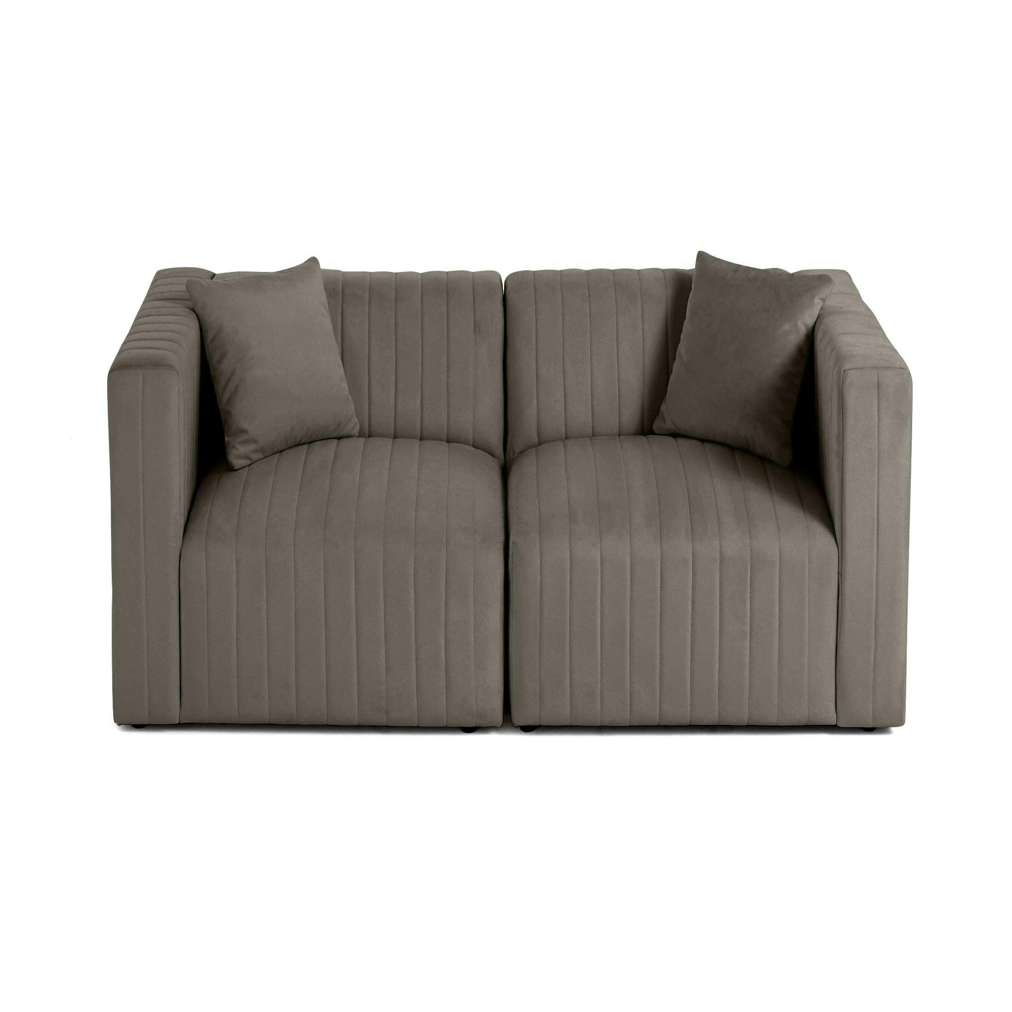 Voir la diapositive 1 : LISA DESIGN Nova - canapé modulable 2 places - en velours