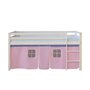 Voir la diapositive 2 : HomeStyle4U Lit rose mi-haut 90x200 cm avec sommier matelas