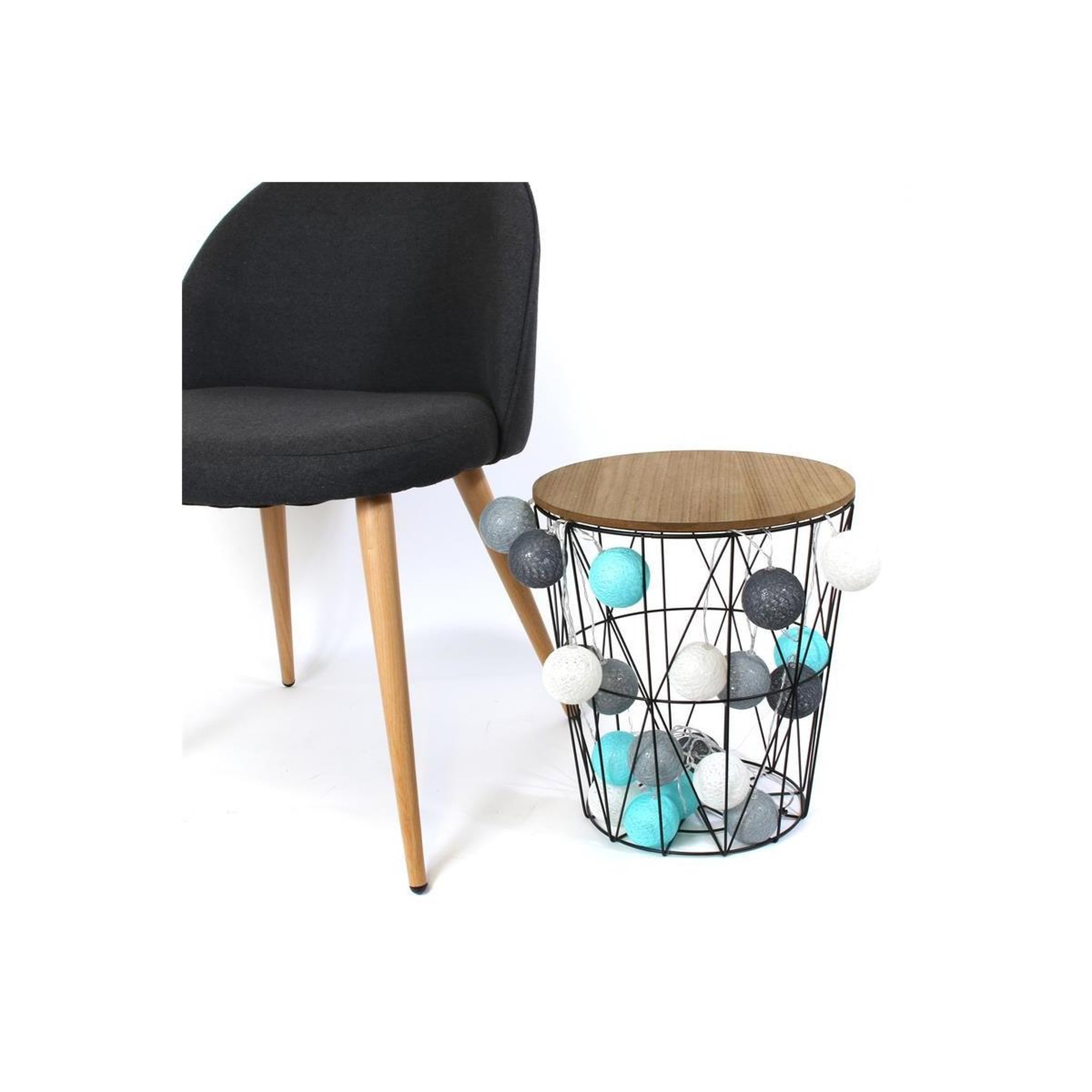 Voir la diapositive 3 : The Home Deco Factory Guirlande lumineuse à led  20 boules  345cm bleu