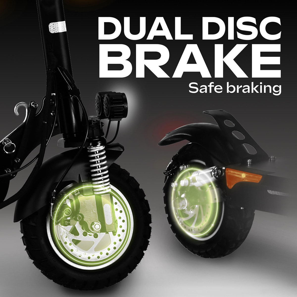 URBANGLIDE Trottinette Électrique Adulte  EBOOST GO –  Moteur 1200W -  Autonomie Jusqu'a 50 km - Pneu Cross 10  Tubeless - Batterie 54V/10Ah - Poids 23Kg