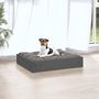 Voir la diapositive 5 : VIDAXL Lit pour chien Gris 51,5x44x9 cm Bois de pin solide