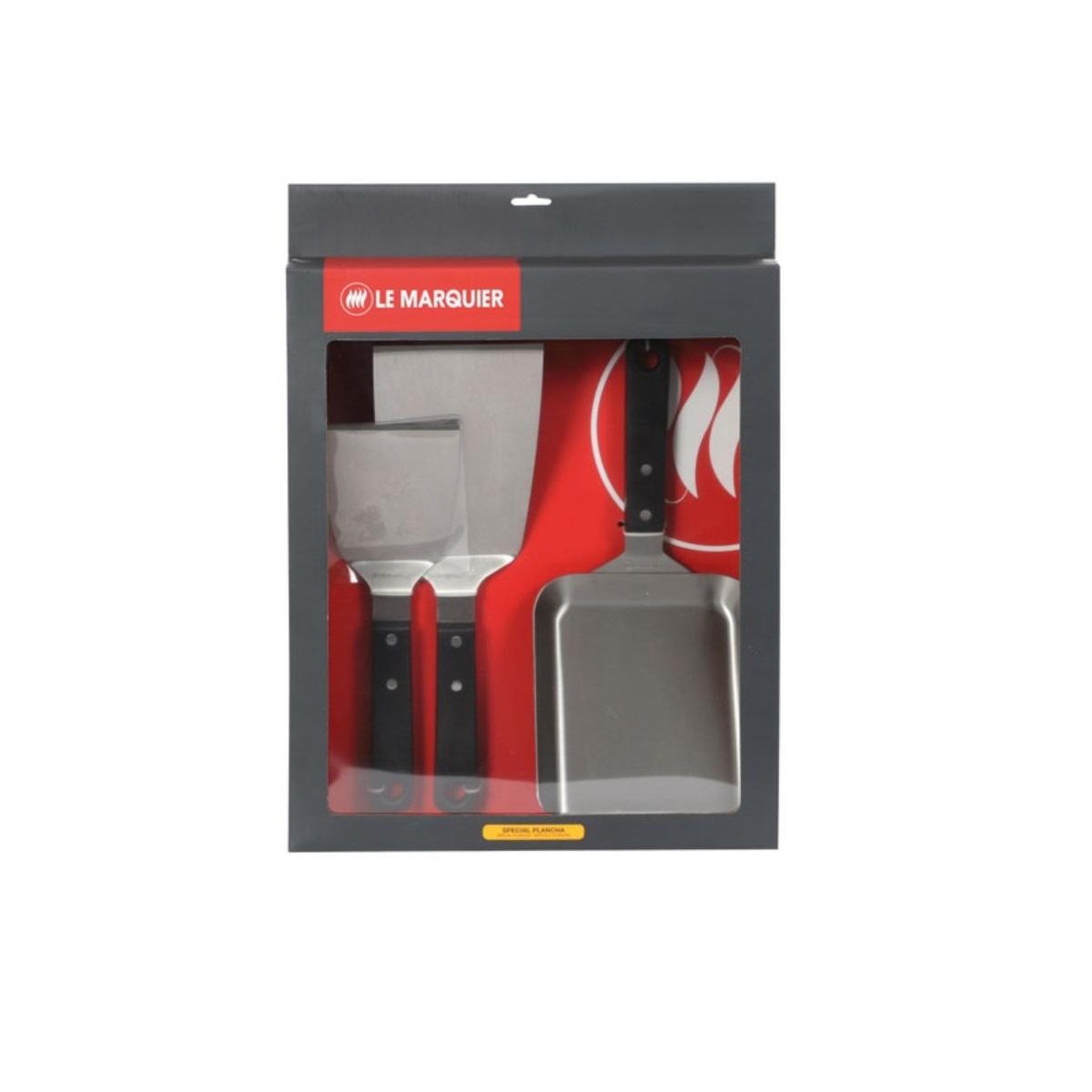 Voir la diapositive 4 : Le marquier Ustensile plancha kit 3 spatules inox