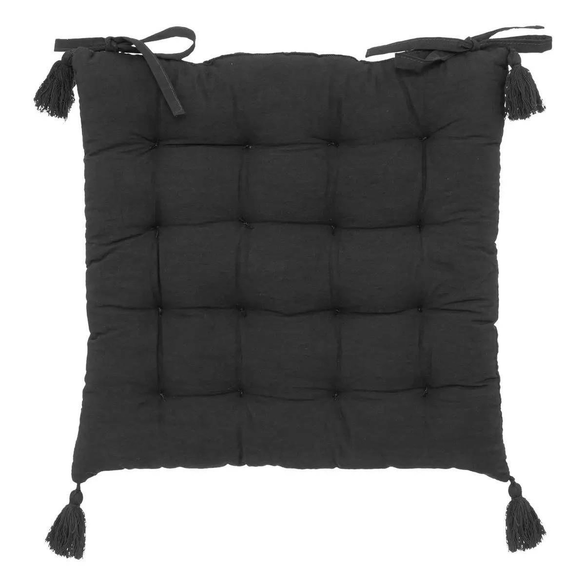 Voir la diapositive 1 : ATMOSPHERA Coussin de chaise  siria  38x38cm gris foncé