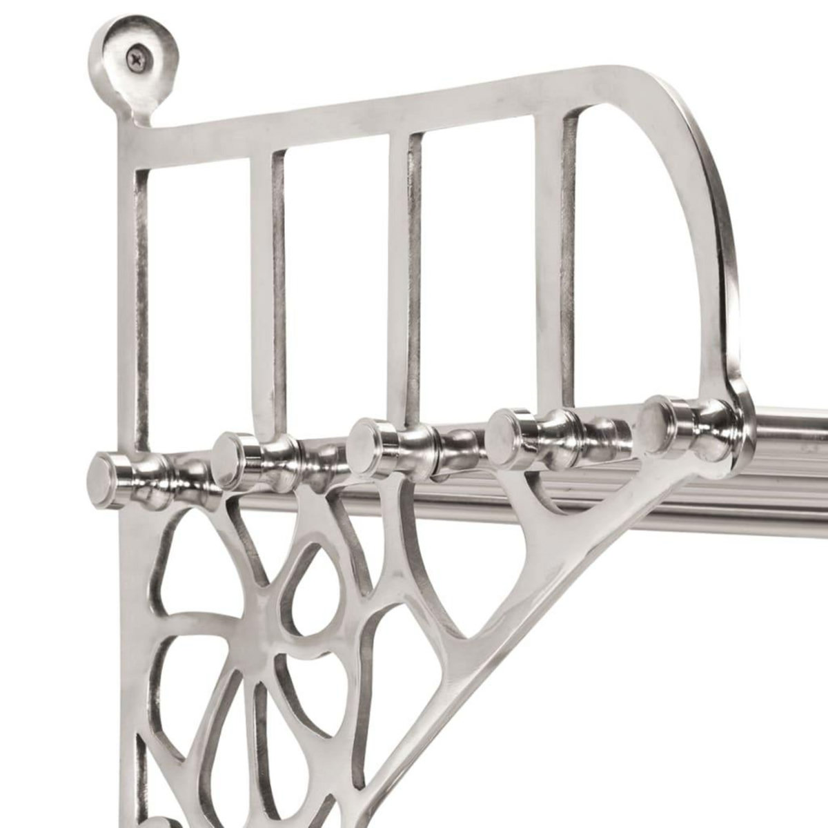 VIDAXL Porte-bagages avec cintres mural aluminium