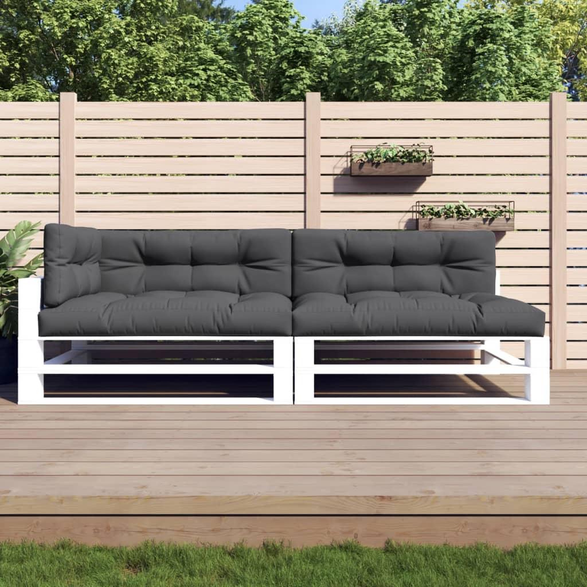 Voir la diapositive 1 : VIDAXL Coussins de palette lot de 5 anthracite tissu