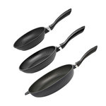 ELO Set de 3 poêles à frire 24 cm 28 cm et 32 cm sans PFAS Elo Alucast