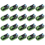 VIDAXL Sangles d'arrimage a cliquet 20 pcs 800 daN 6 m Vert