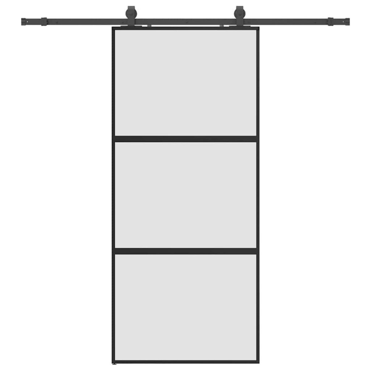 VIDAXL Porte coulissante avec kit de quincaillerie noir 90x205 cm