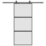 Voir la diapositive 2 : VIDAXL Porte coulissante avec kit de quincaillerie noir 90x205 cm