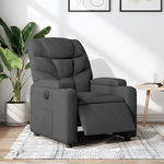 VIDAXL Fauteuil inclinable electrique Gris fonce Tissu