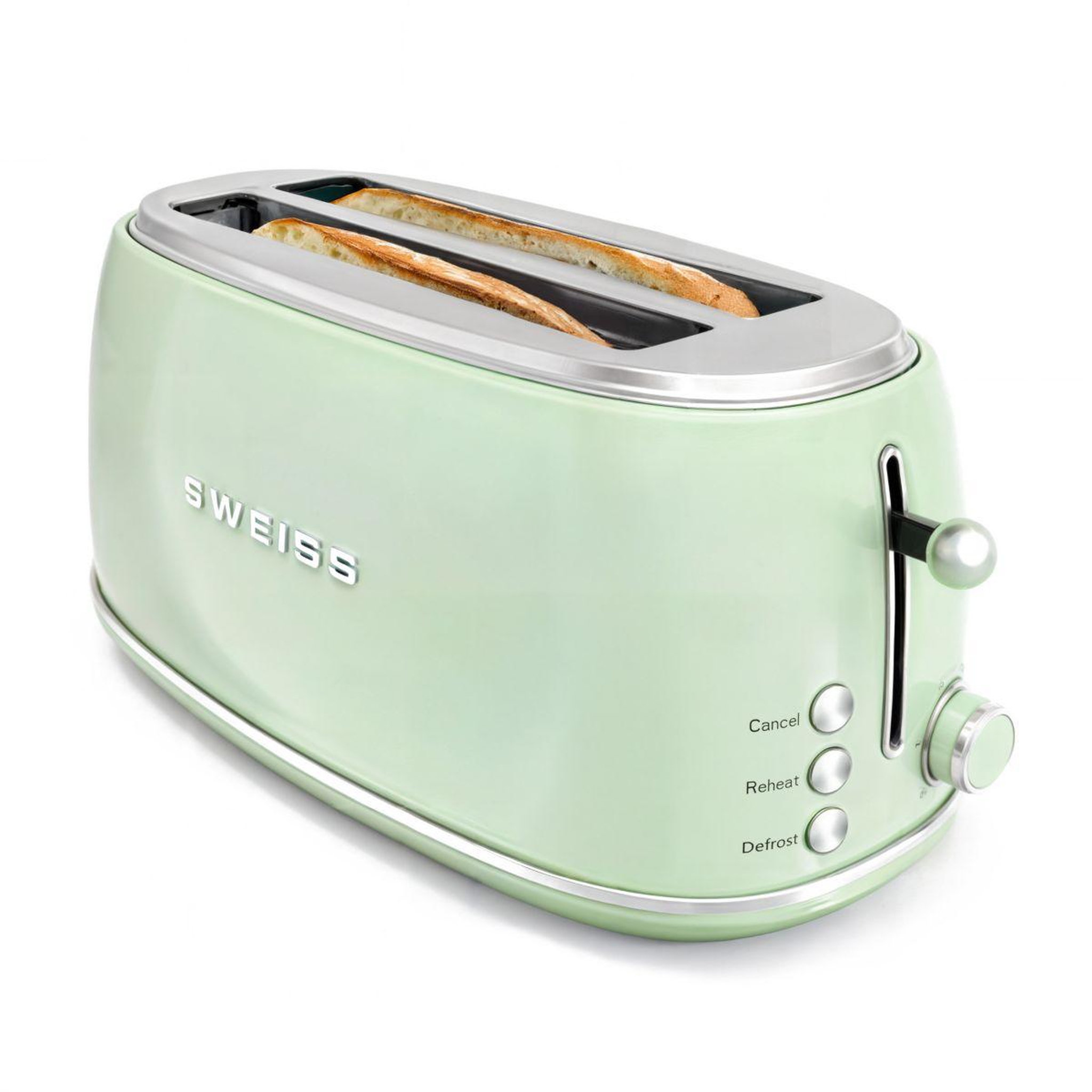 Voir la diapositive 3 : SWEISS Grille-pain baguette vintage vert GRV7