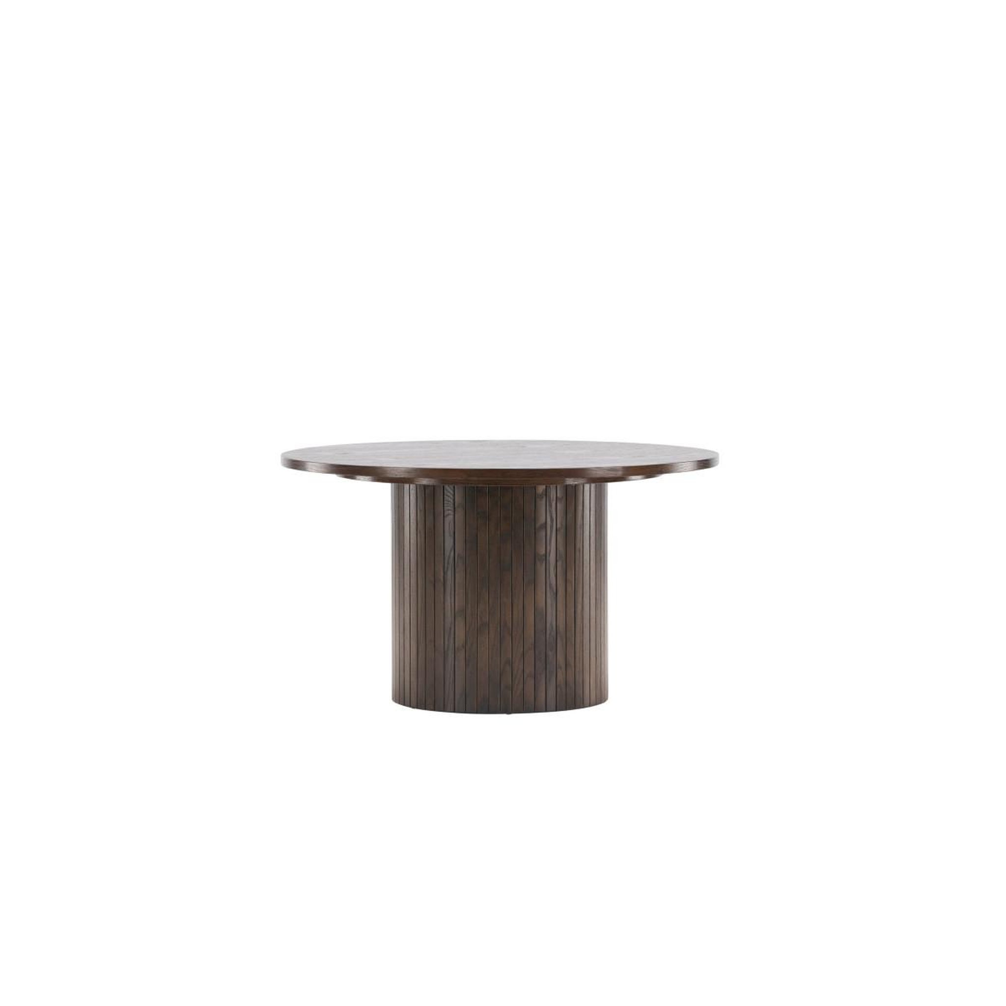 Voir la diapositive 2 : Paris Prix Table basse design nervuré  bianca  80cm marron