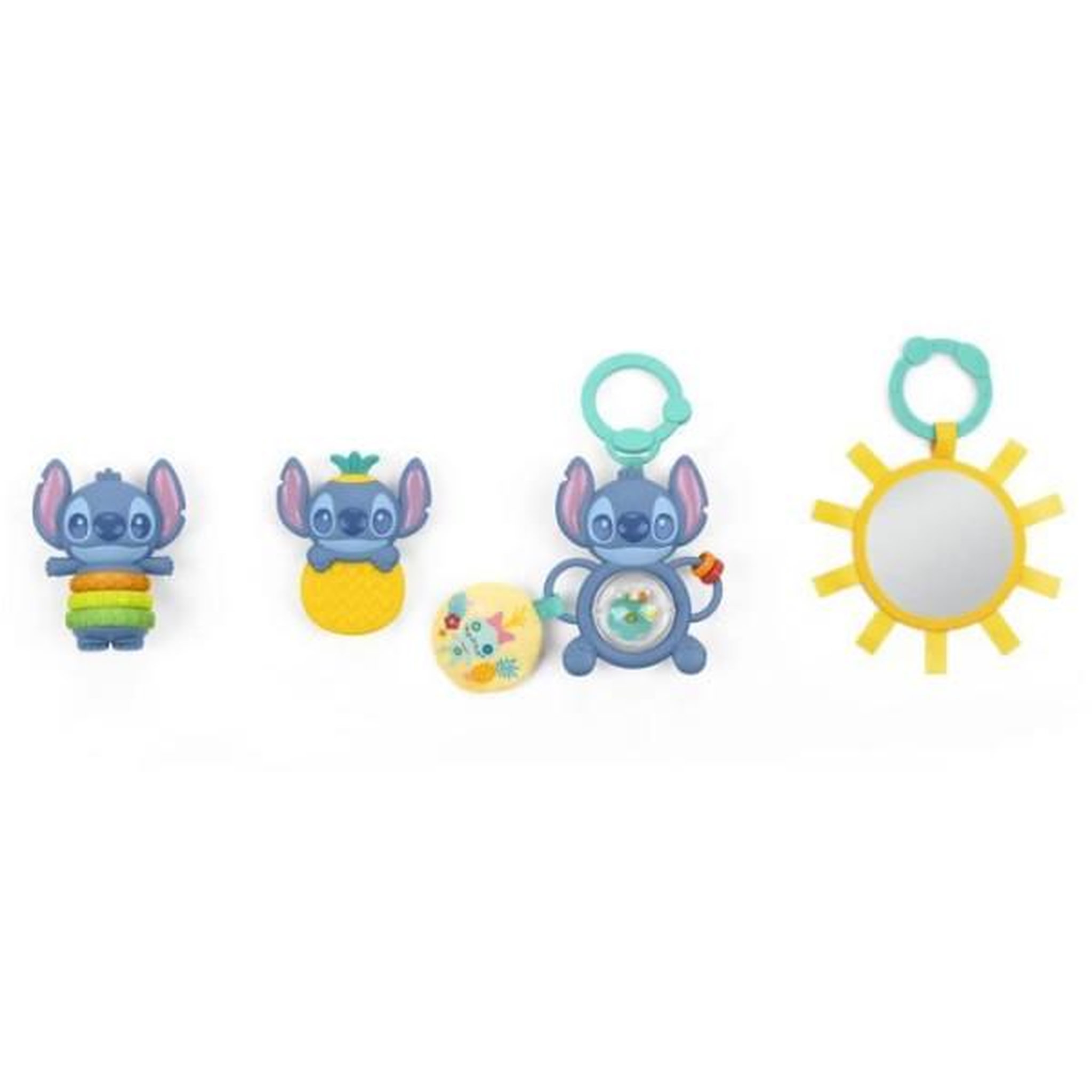 Voir la diapositive 2 : Bright Starts DISNEY BABY - STITCH - Coffret Cadeau Naissance? - 4 jouets nouveau-né , Hochet, Anneau de dentition, Jouets multisensoriels