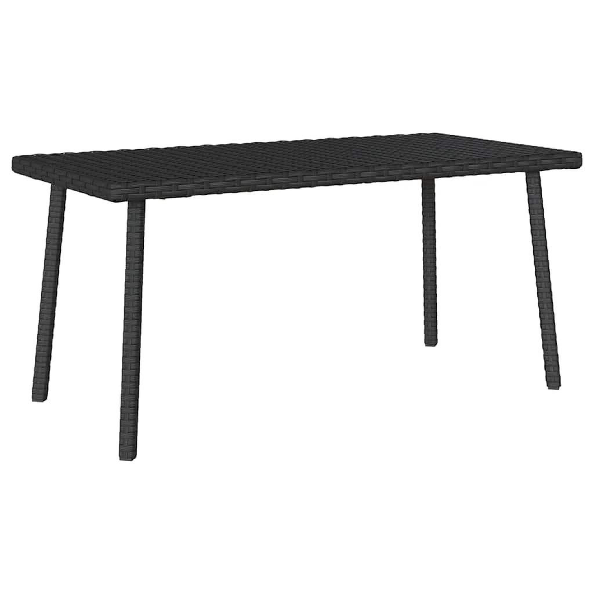 Voir la diapositive 1 : VIDAXL Table basse de jardin rectangulaire noir 80x40x37 cm rotin