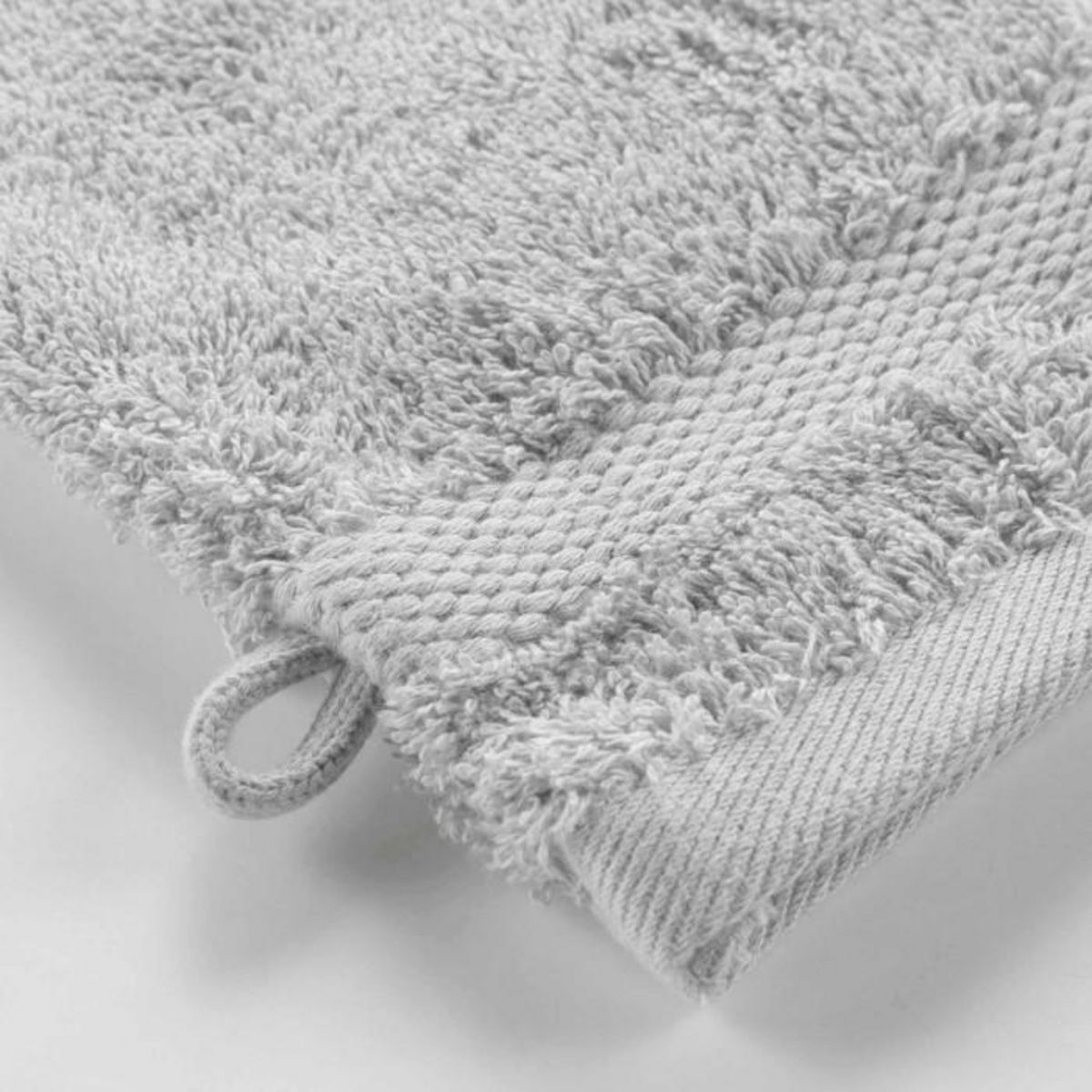 Paris Prix Lot de 2 Gants de Toilette  Elegance  15x21cm Gris Perle