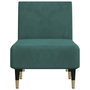 Voir la diapositive 4 : VIDAXL Chaise longue vert fonce velours