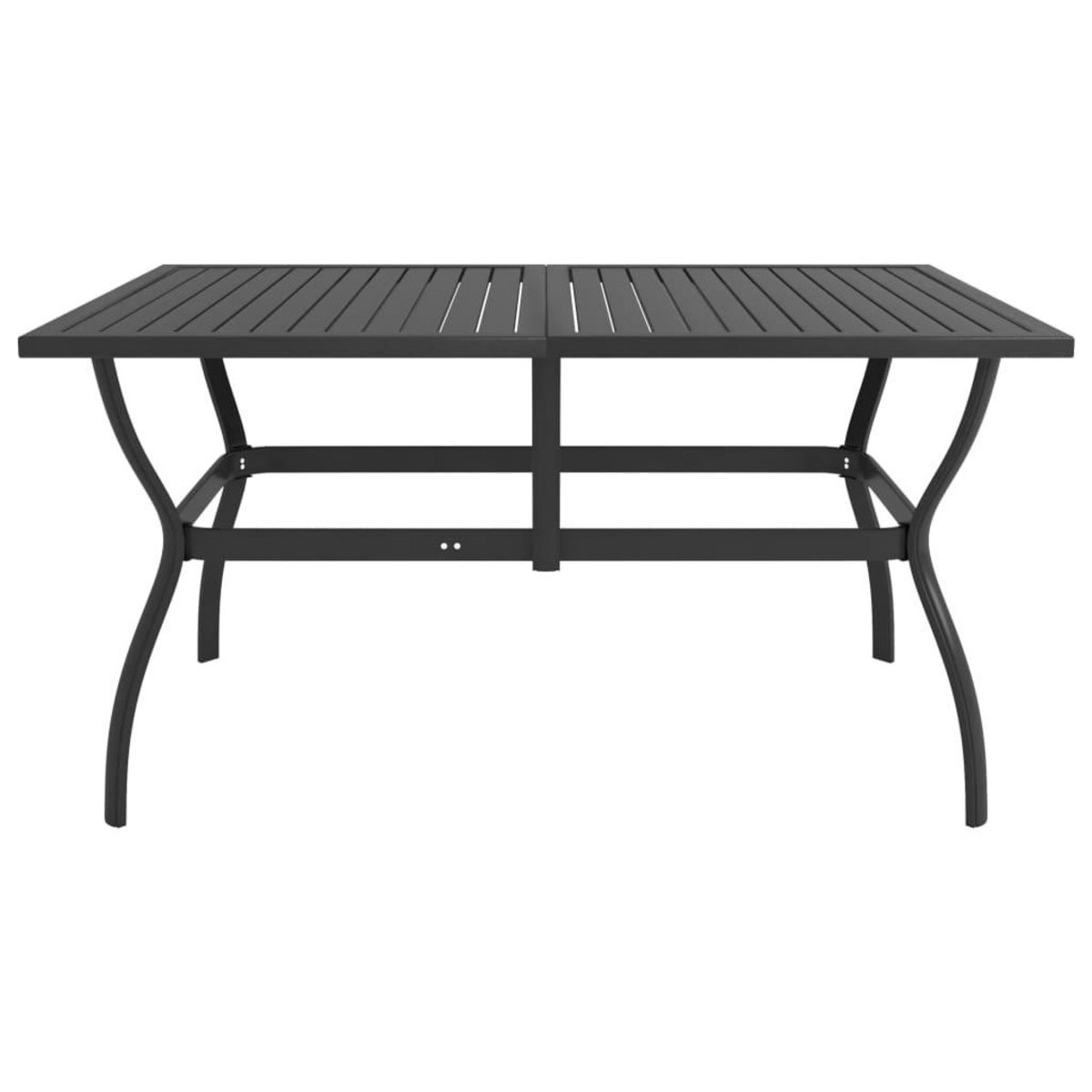 VIDAXL Table de jardin Anthracite 140x80x72 cm Acier