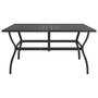 Voir la diapositive 2 : VIDAXL Table de jardin Anthracite 140x80x72 cm Acier