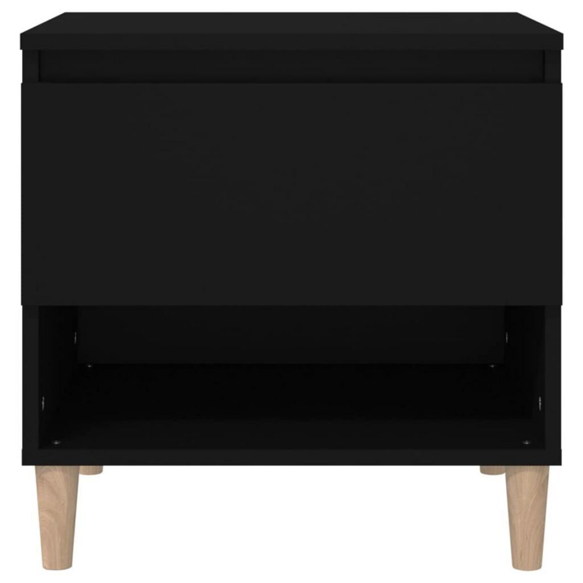 VIDAXL Table de chevet Noir 50x46x50 cm Bois d'ingenierie