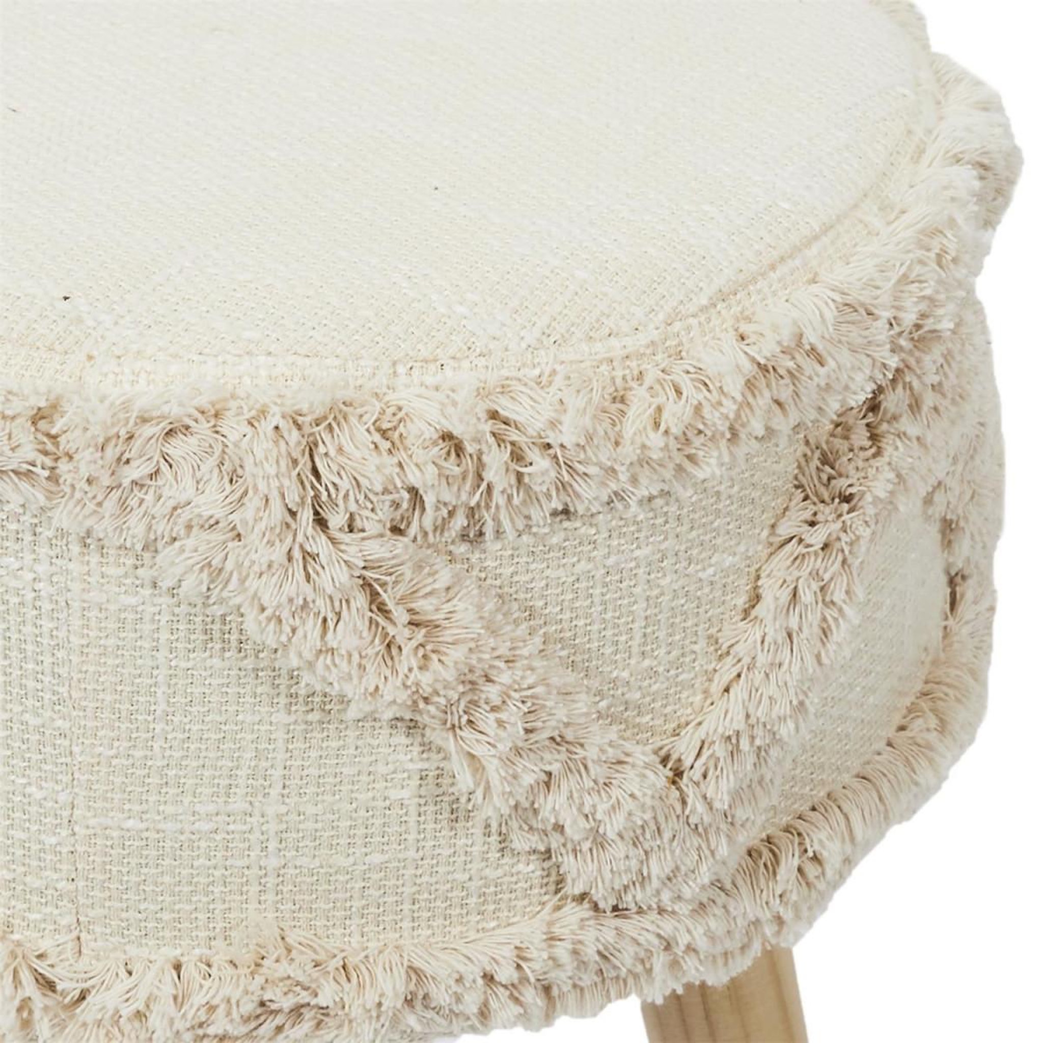 Voir la diapositive 3 : The Home Deco Factory Tabouret design ethnique  mirage  41cm blanc