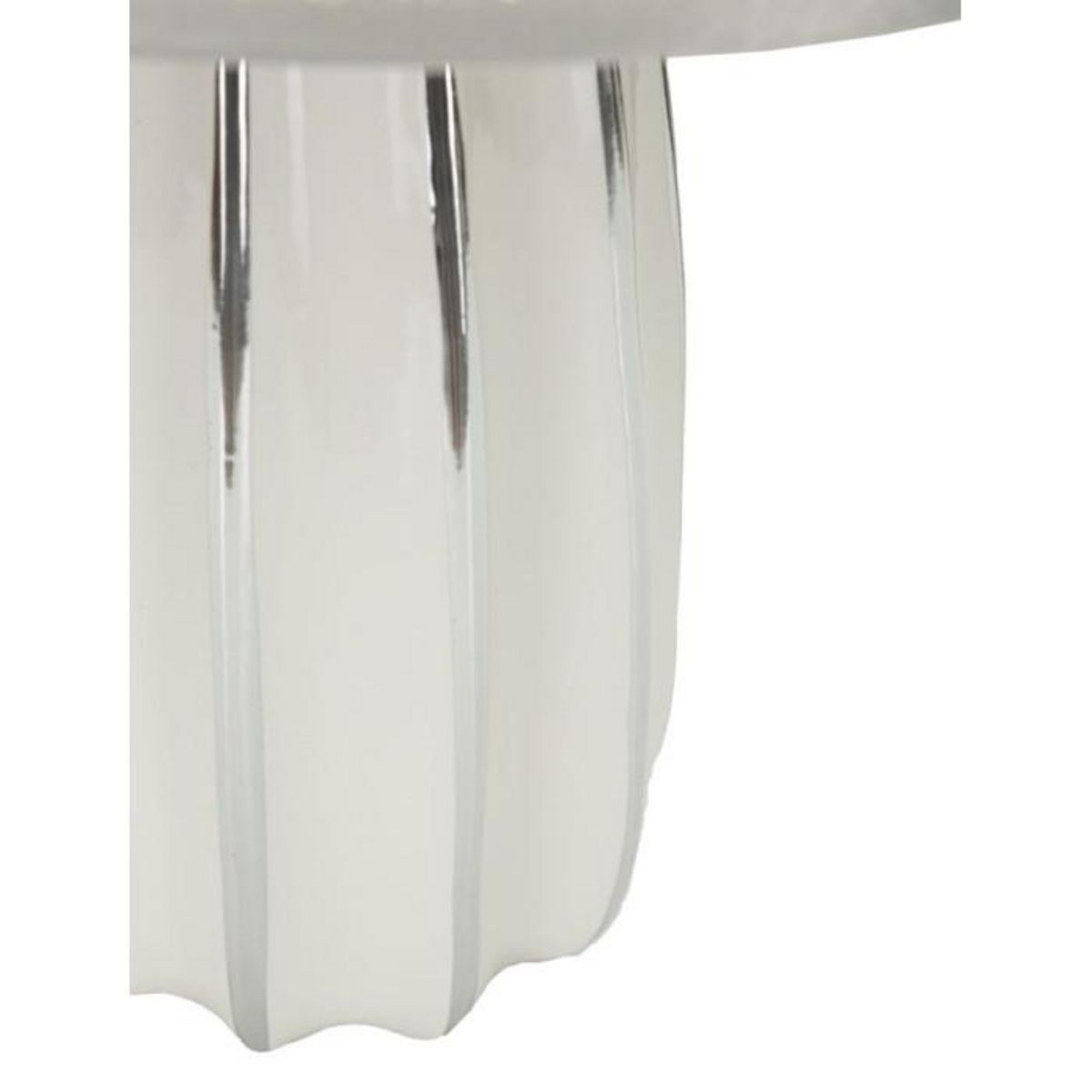 Paris Prix Lampe à Poser en Céramique  Emmi  45cm Argent & Blanc