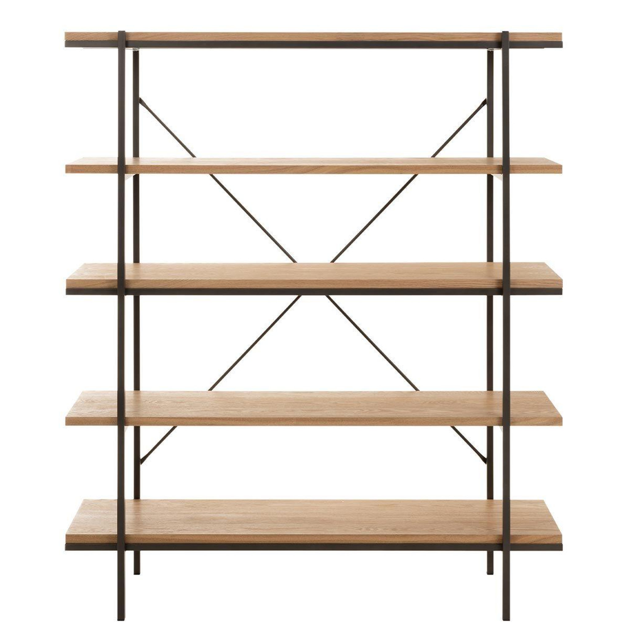Voir la diapositive 2 : Paris Prix Étagère 5 niveaux en bois  dresa  166cm naturel