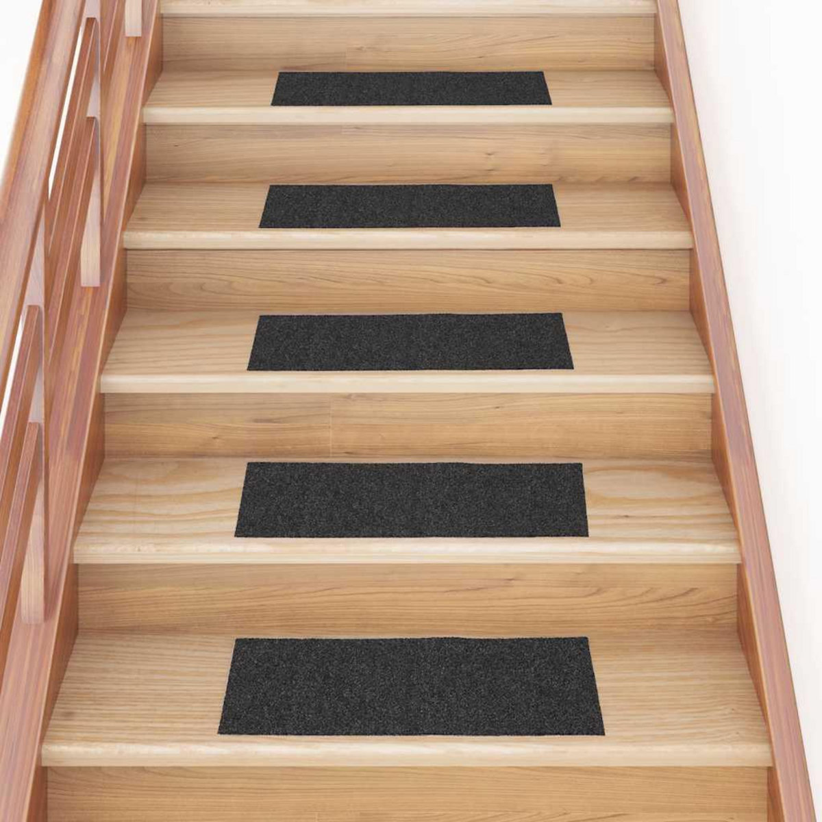 VIDAXL Tapis d'escalier auto-adhesifs 30 pcs anthracite 60x25 cm