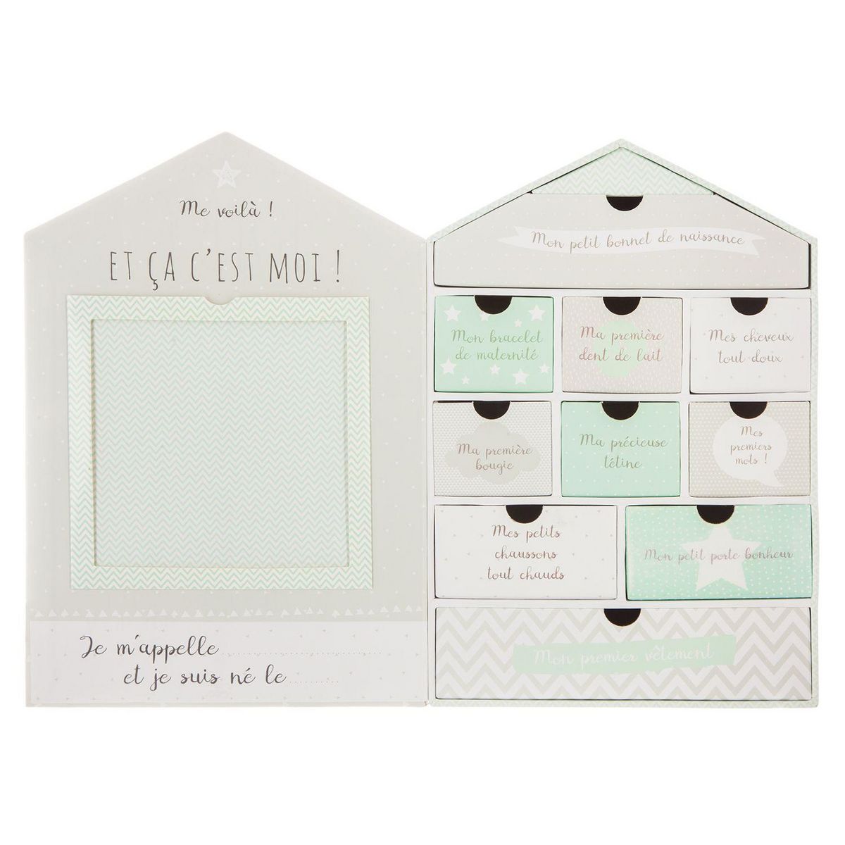 Atmosphera Kids Coffret de naissance Maison - 21 x 30 cm