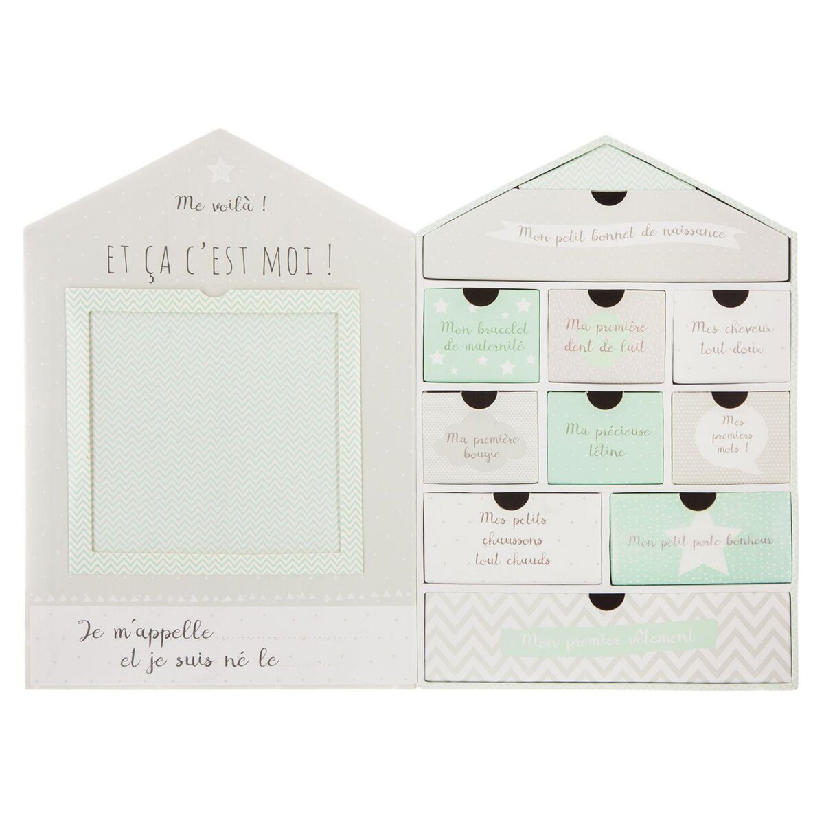 Atmosphera Kids Coffret de naissance Maison - 21 x 30 cm