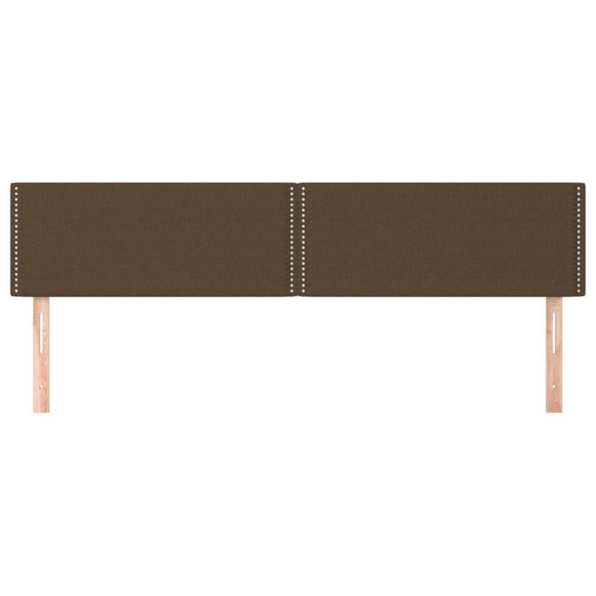 VIDAXL Tetes de lit 2 pcs Marron Fonce 100x5x78/88 cm Tissu