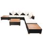 Voir la diapositive 3 : VIDAXL Salon de jardin 8 pcs avec coussins resine tressee noir
