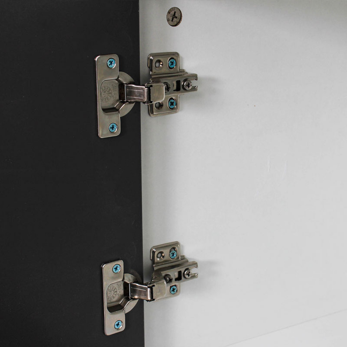 TOILINUX Meuble TV design Samy - L. 120 x H. 50 cm - Blanc et gris foncé