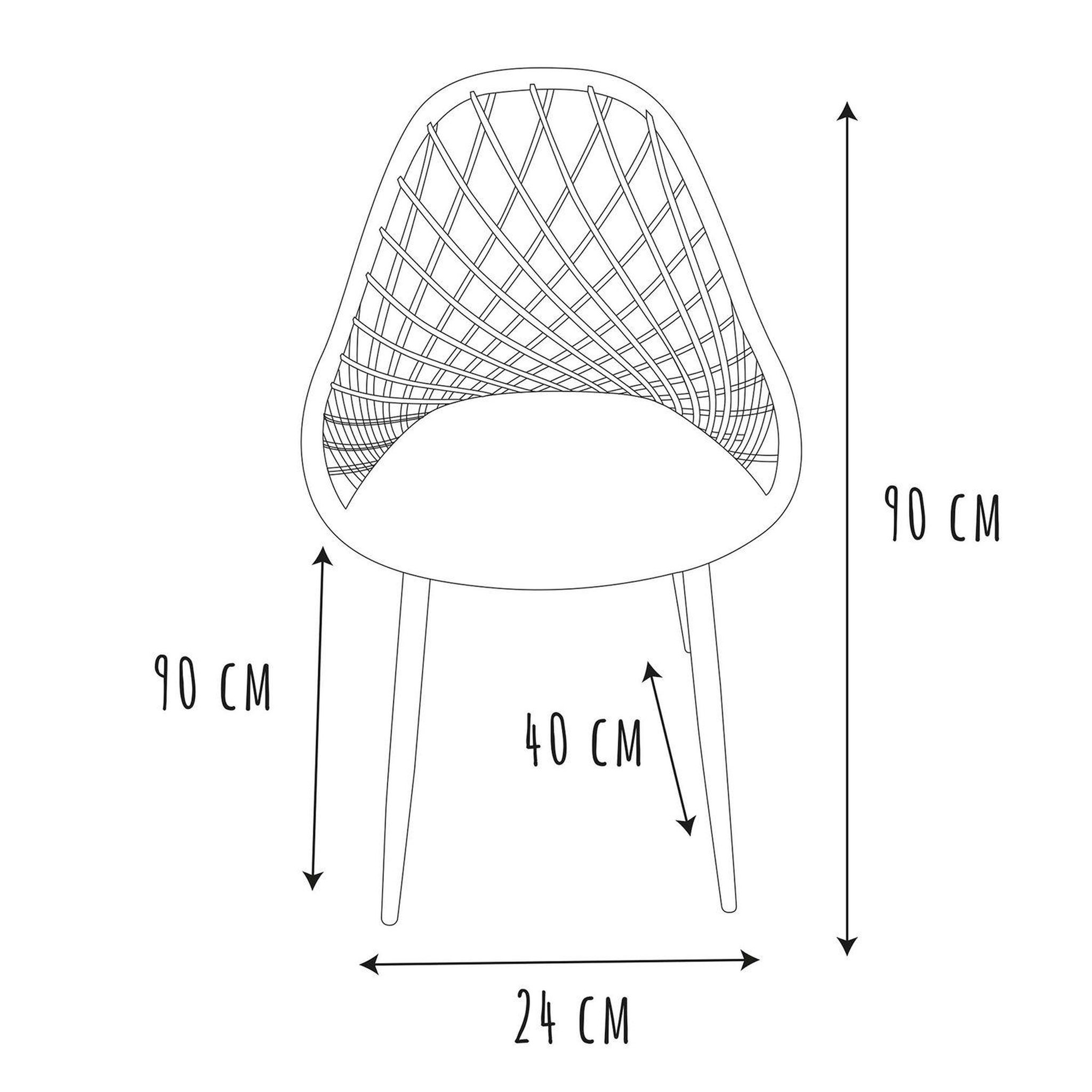 Voir la diapositive 4 : TOILINUX Lot de 4 chaises d'extérieur Malaga en polypropylène