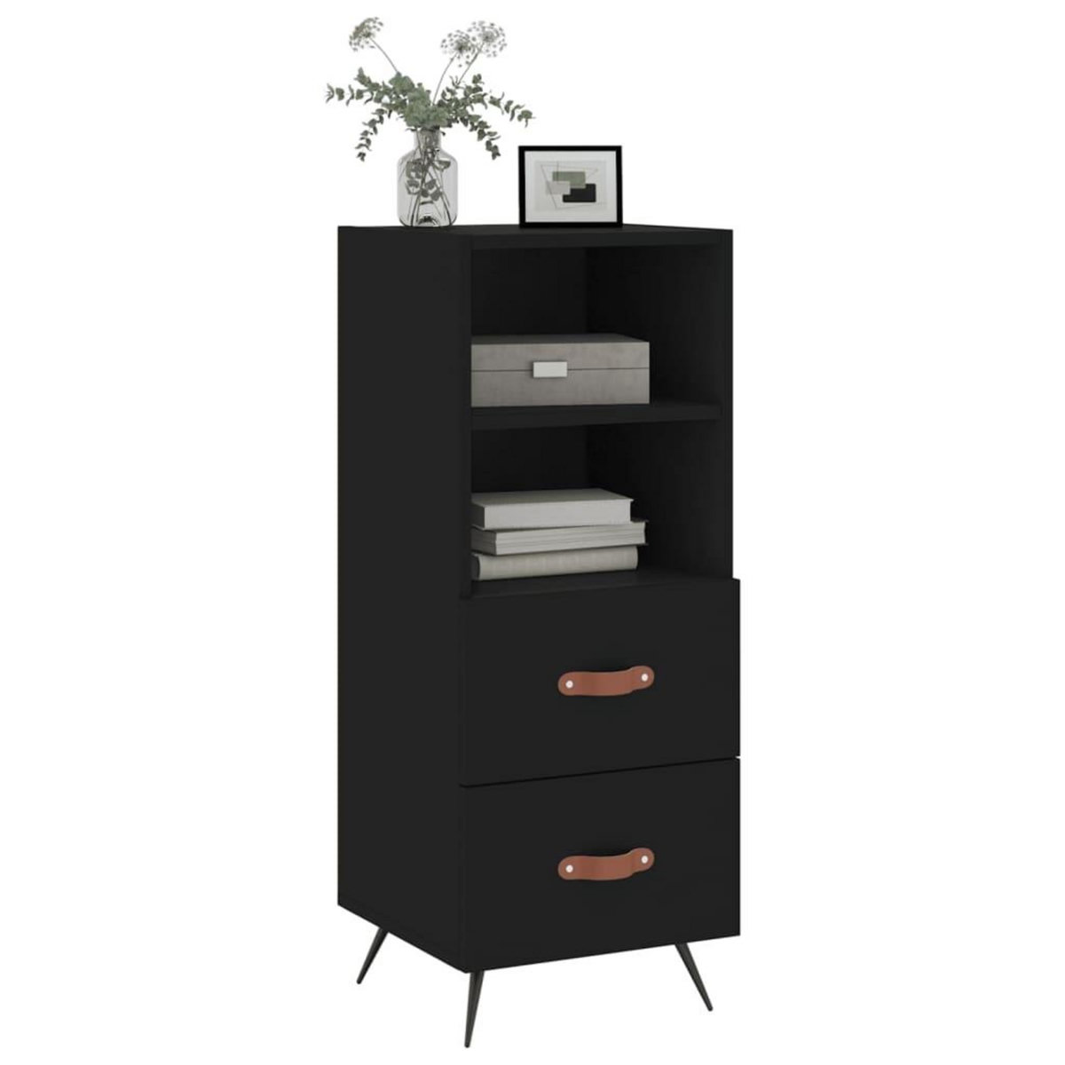 VIDAXL Buffet Noir 34,5x34x90 cm Bois d'ingenierie