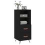 Voir la diapositive 3 : VIDAXL Buffet Noir 34,5x34x90 cm Bois d'ingenierie