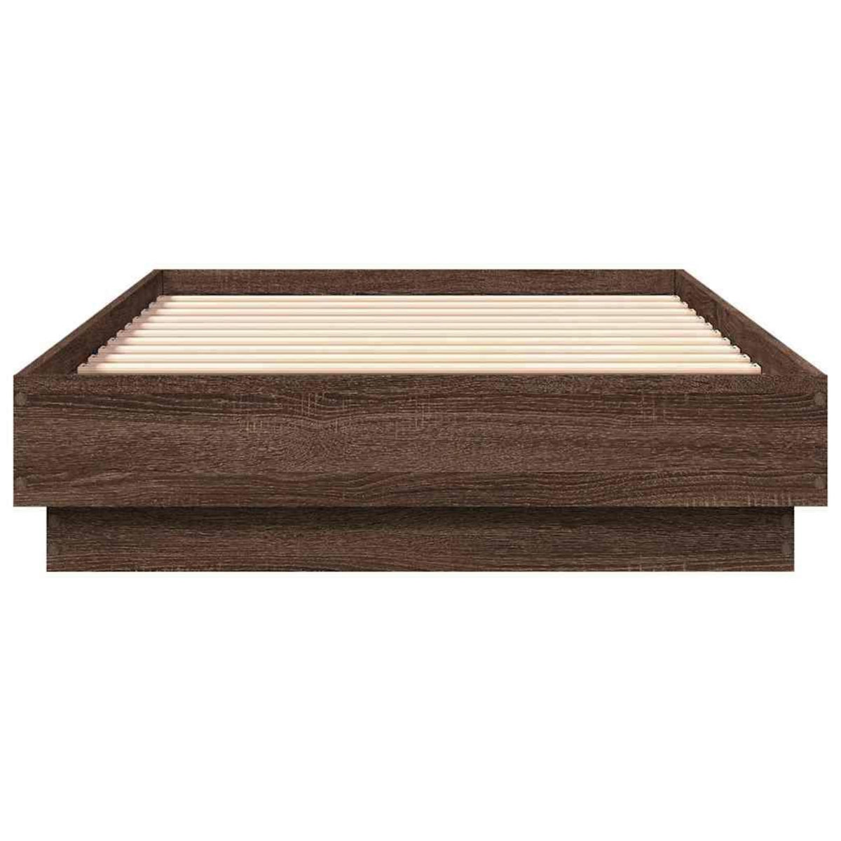 VIDAXL Cadre de lit sans matelas chene marron 90x190cm bois ingenierie