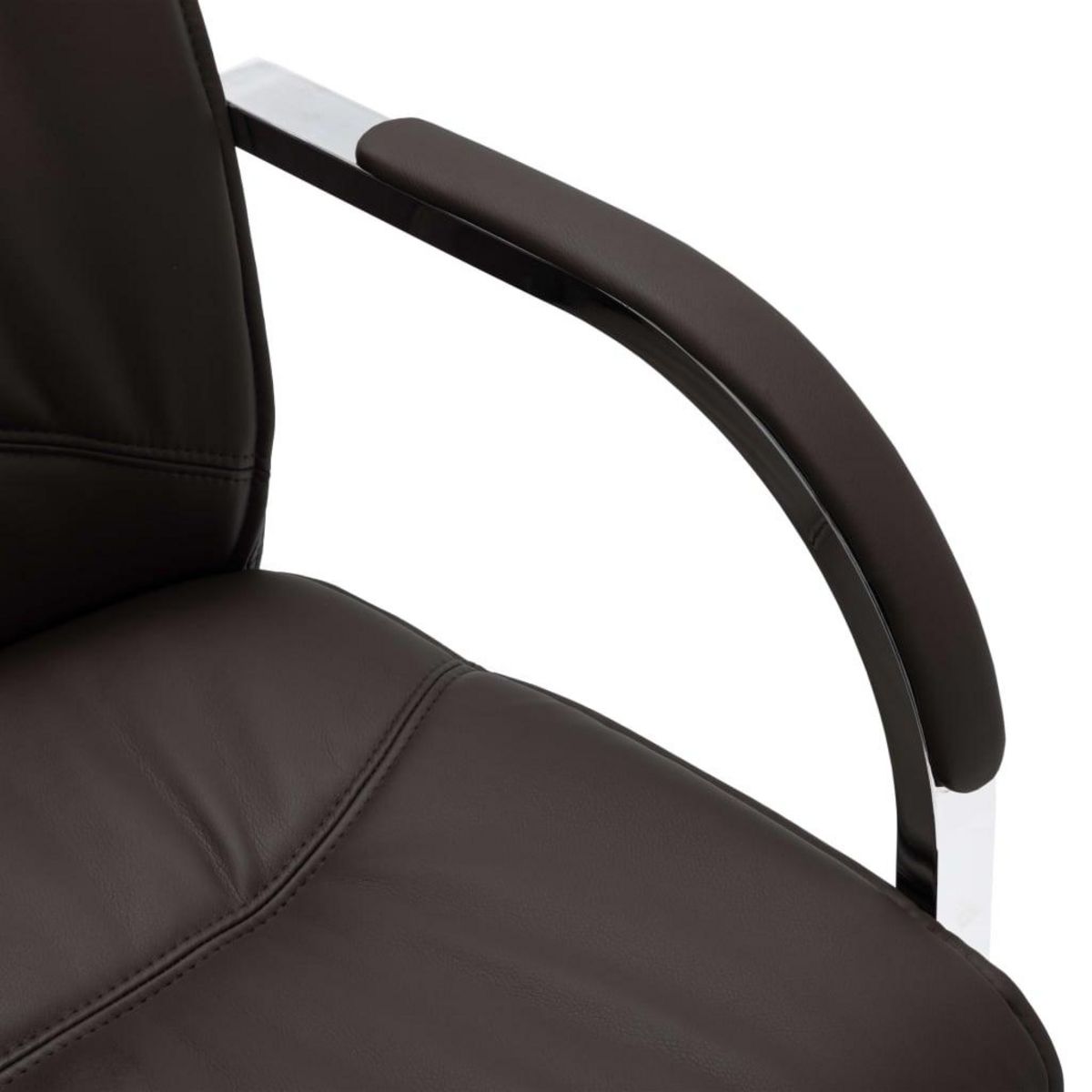 VIDAXL Chaise de bureau cantilever Noir Similicuir