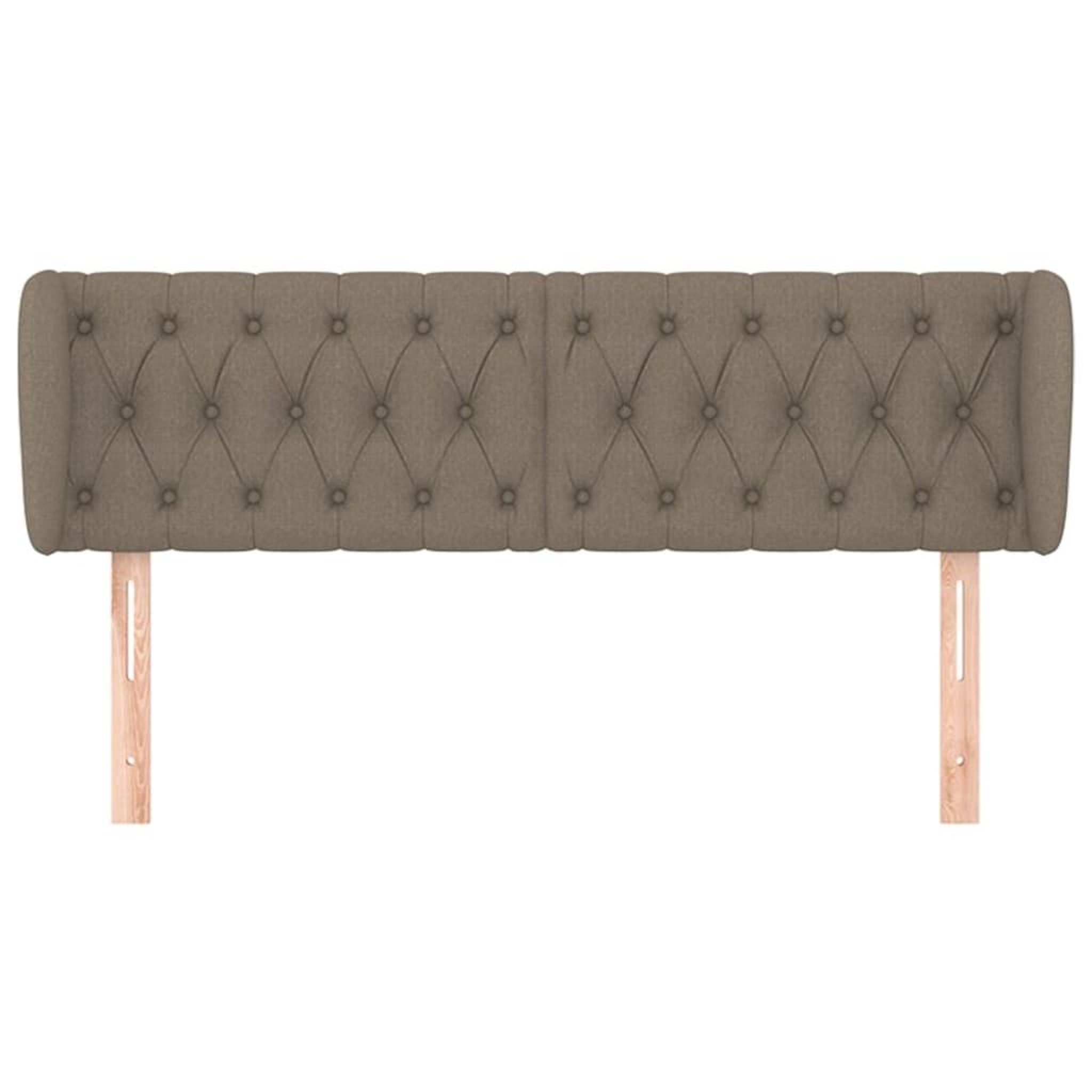 Voir la diapositive 3 : VIDAXL Tete de lit avec oreilles Taupe 163x23x78/88 cm Tissu