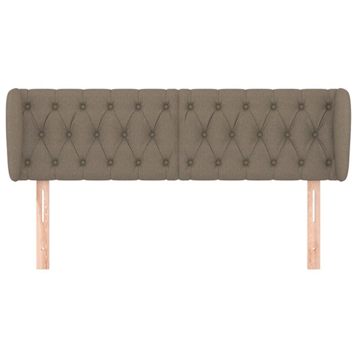 VIDAXL Tete de lit avec oreilles Taupe 163x23x78/88 cm Tissu
